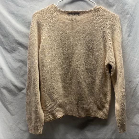 VTG | Silk Angora Wool Pearl Button Knit Sweater - Picture 5 of 7